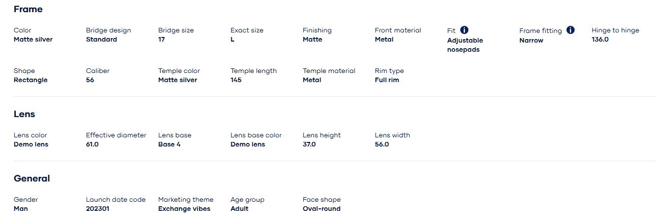 Gọng kính Armani Exchange 0AX1057 chất liệu siêu nhẹ giúp người mang không khó chịu hay đau ở vành tai.