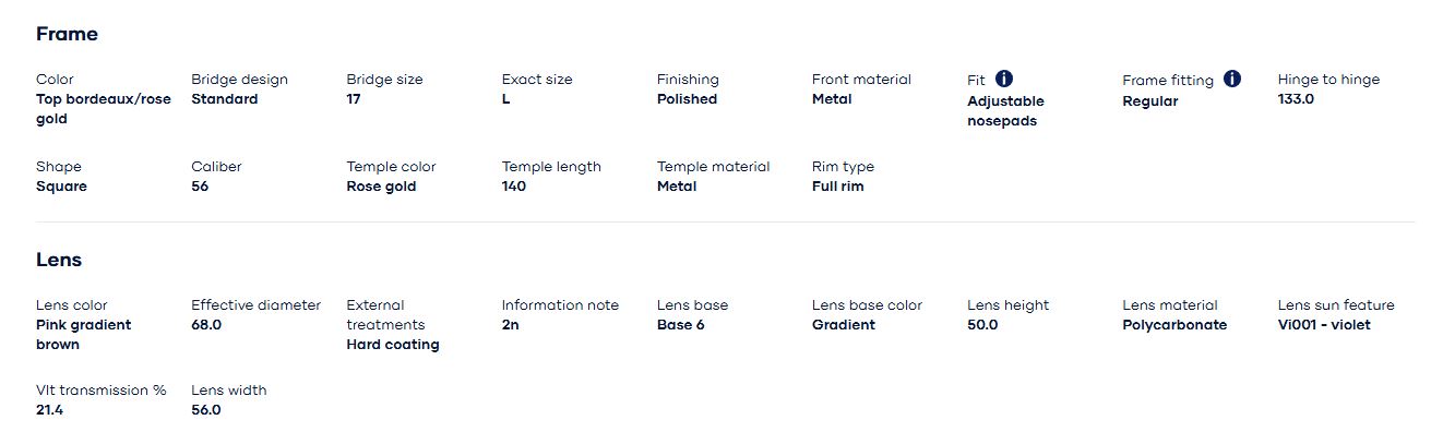 Kính mát Vogue 0VO4284S nổi tiếng với kỹ thuật thủ công tỉ mỉ, sử dụng các vật liệu cao cấp thể hiện sự sang trọng và bền bỉ. Mỗi gọng kính được thiết kế tỉ mỉ để tôn lên các đường nét trên khuôn mặt của bạn, tôn vinh vẻ đẹp tự nhiên của bạn.