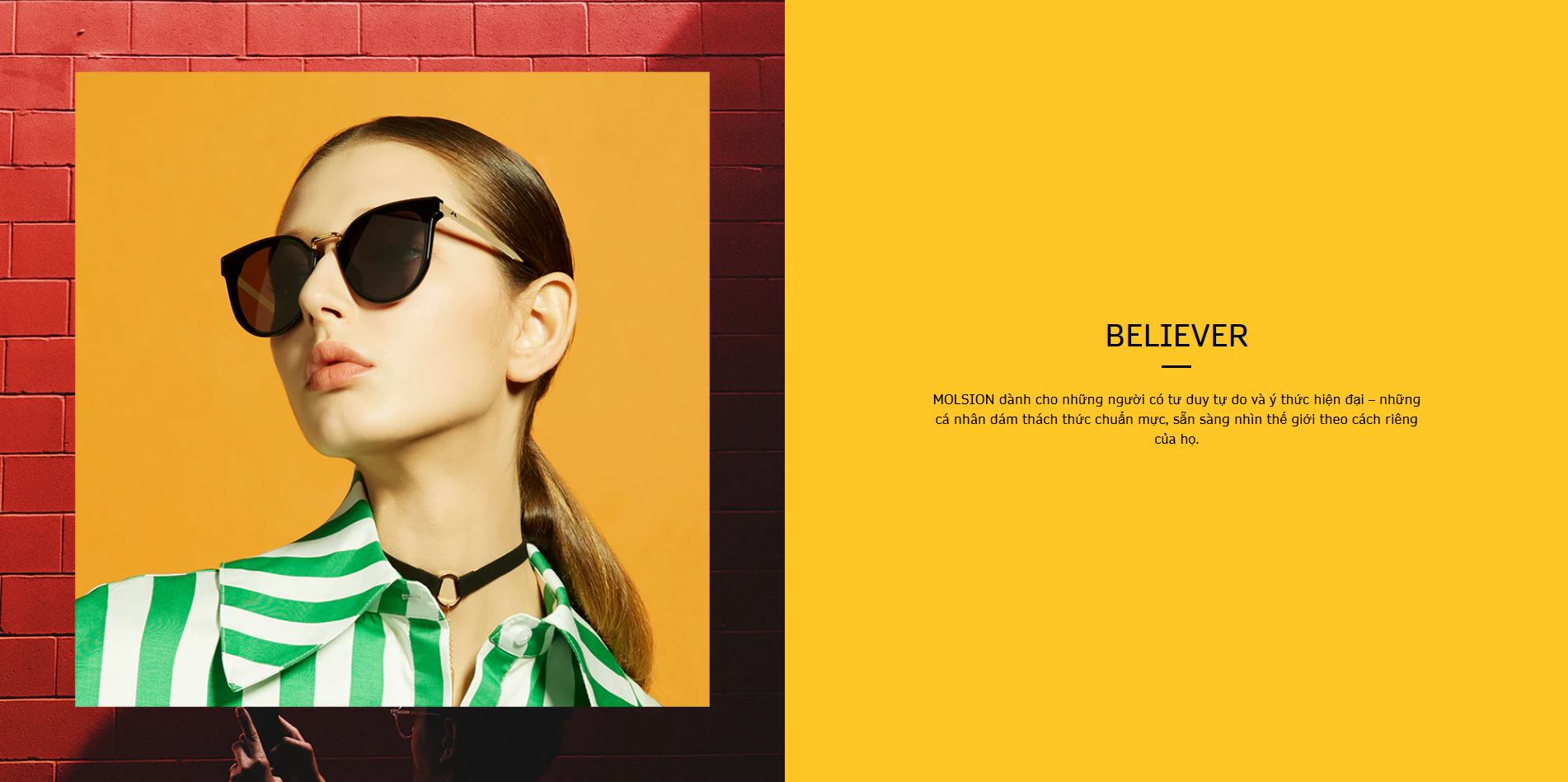 Molsion Eyewear là một thương hiệu kính mắt thời trang nổi tiếng, được yêu thích bởi giới trẻ nhờ phong cách hiện đại, thiết kế sáng tạo và chất lượng cao. Thương hiệu này thuộc sở hữu của tập đoàn EssilorLuxottica – một trong những công ty hàng đầu thế giới về kính mắt.