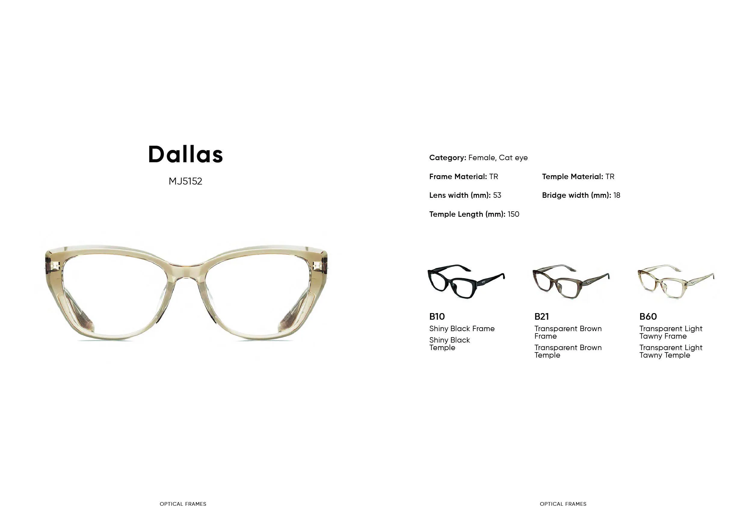Gọng kính Molsion Dallas MJ5152 lấy cảm hứng từ văn hóa Pháp, mang đến vẻ đẹp sang trọng, quý phái và tinh tế. Thiết kế đặc biệt để ôm khít khuôn mặt, mang lại cảm giác thoải mái, đảm bảo độ bền, nhẹ nhàng và an toàn cho mắt.