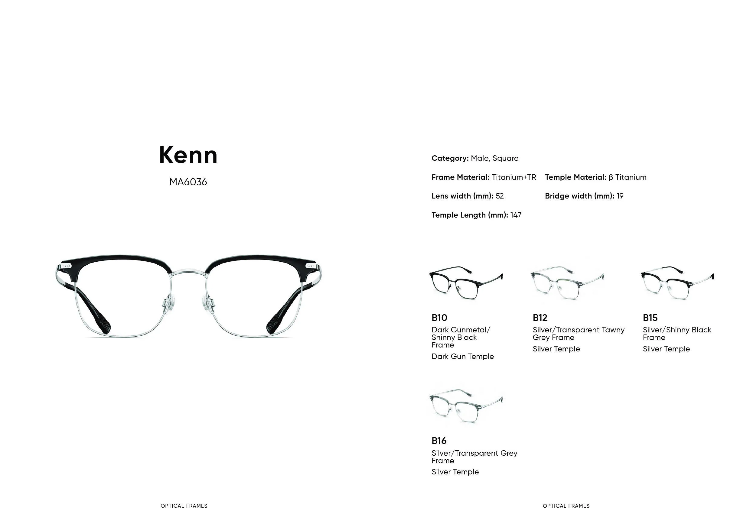 Gọng kính Molsion Kenn MA6036 lấy cảm hứng từ văn hóa Pháp, mang đến vẻ đẹp sang trọng, quý phái và tinh tế. Thiết kế đặc biệt để ôm khít khuôn mặt, mang lại cảm giác thoải mái, đảm bảo độ bền, nhẹ nhàng và an toàn cho mắt.