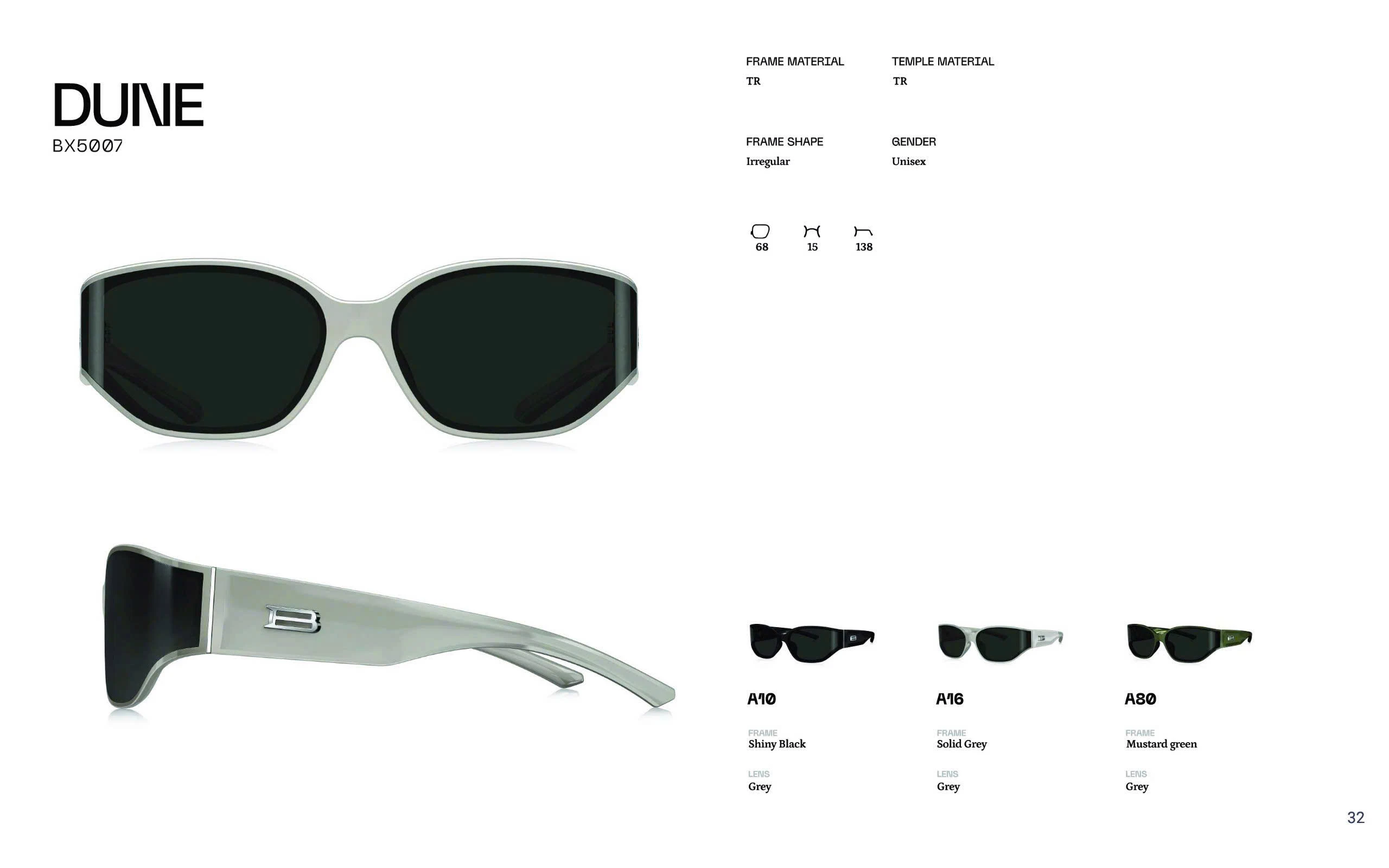 Kính mát Bolon Dune BX5007 lấy cảm hứng từ văn hóa Pháp, mang đến vẻ đẹp sang trọng, quý phái và tinh tế. Thiết kế đặc biệt để ôm khít khuôn mặt, mang lại cảm giác thoải mái, đảm bảo độ bền, nhẹ nhàng và an toàn cho mắt.