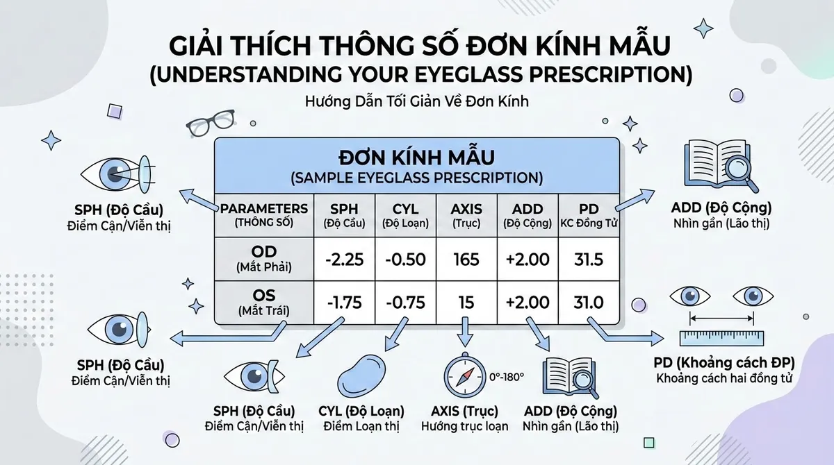 cách đọc đơn kính
