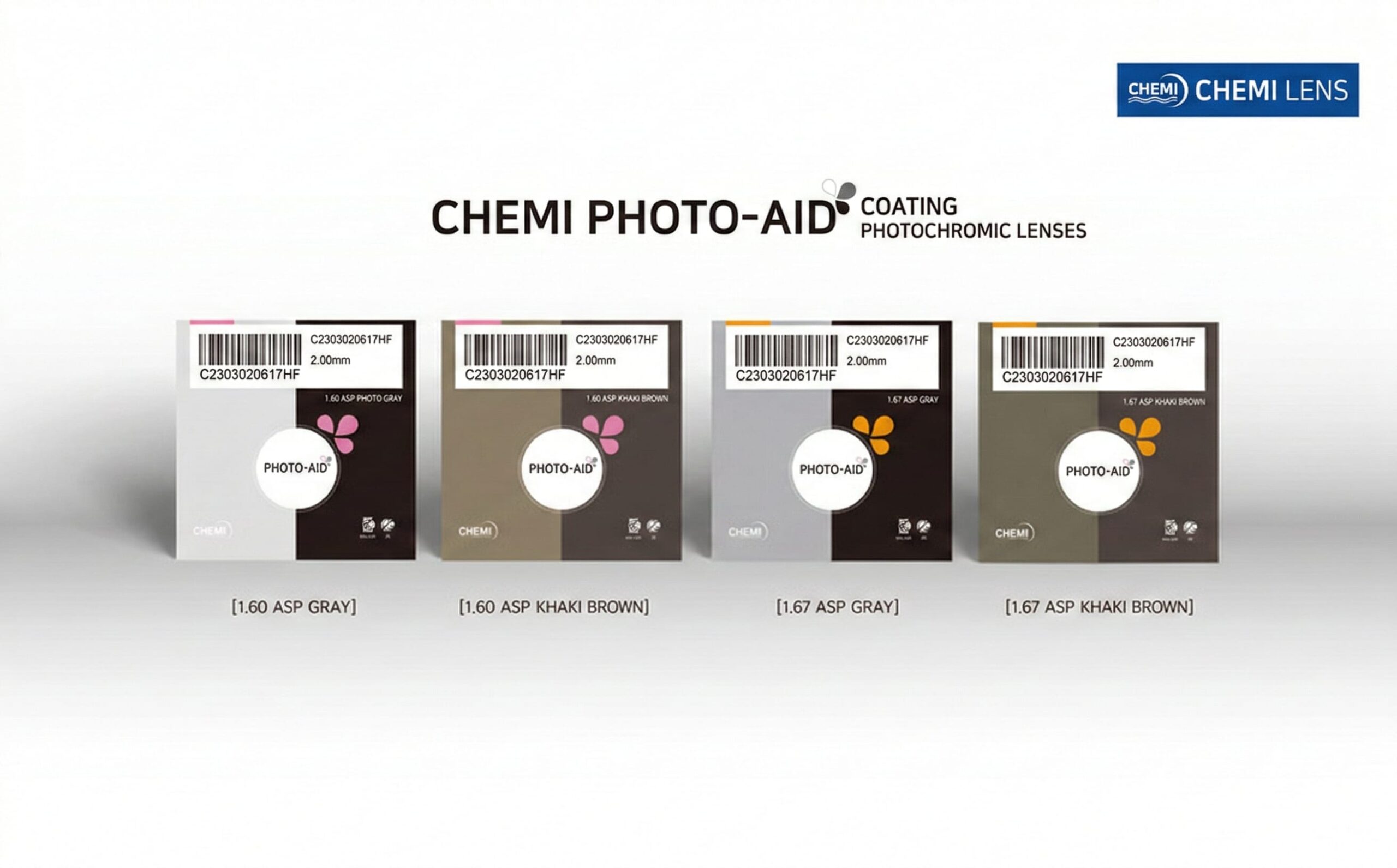 Chemi Photo Aid 1.60 là tròng kính đổi màu kiểm soát ánh sáng xanh, được tư vấn đo mắt và lắp kính tại Đặng Phước Quân.