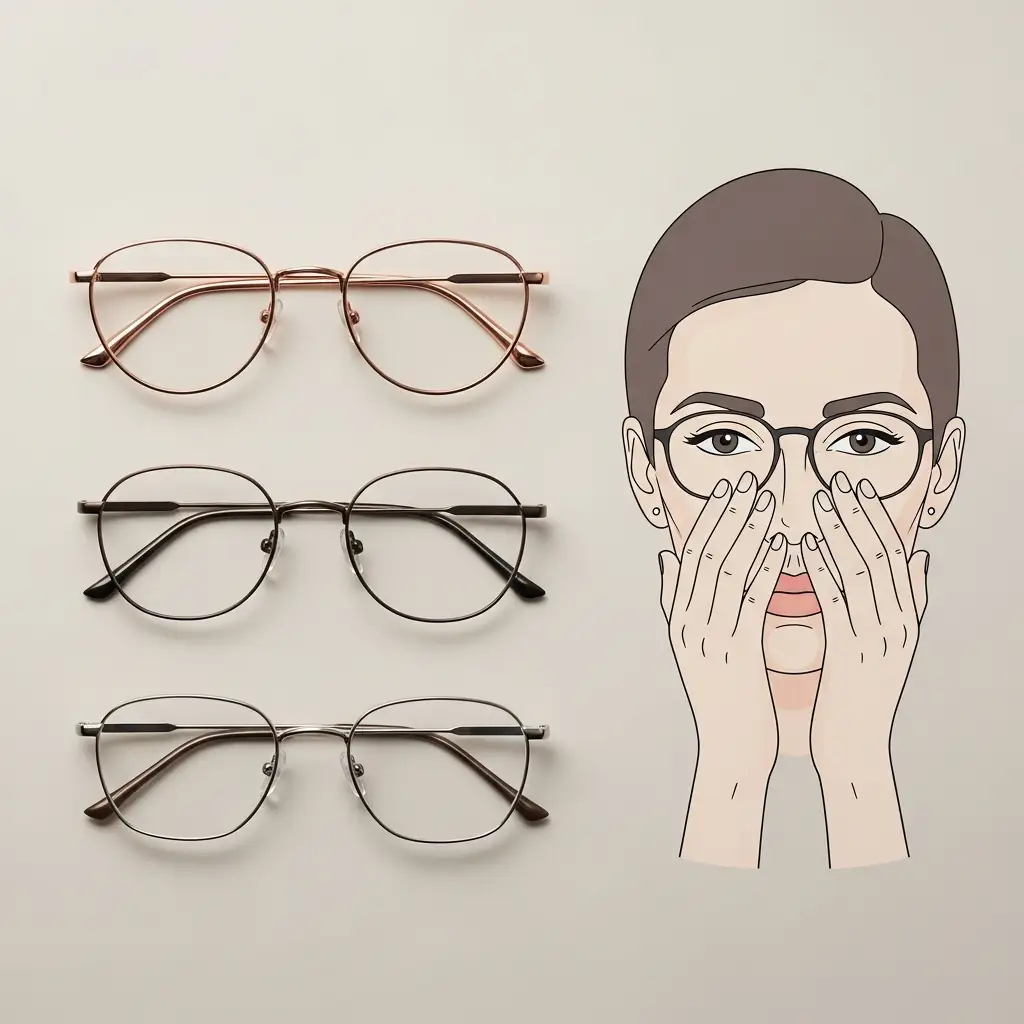 gọng kính kim loại - minh hoạ 2