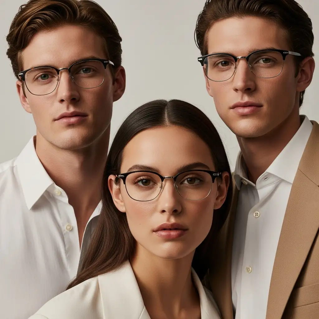 gọng kính nửa viền - minh hoạ 2