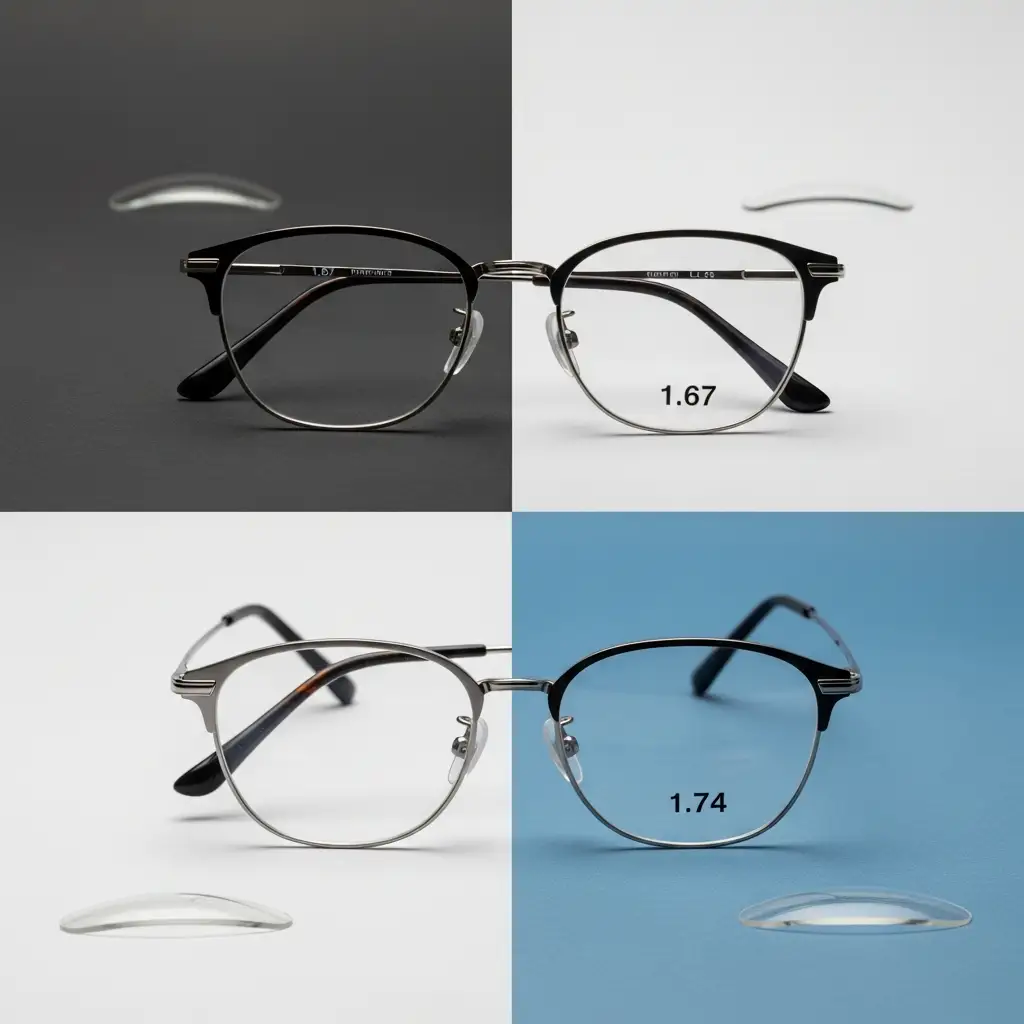 high index lenses 1.67 1.74 in - minh hoạ 2