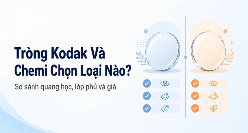 Tròng Kodak Và Chemi Nên Chọn Loại Nào Cho Cặp Kính Sắp Cắt
