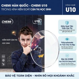 Tròng Kiểm Soát Cận Thị Học Sinh Chemi Myopia Control Lens