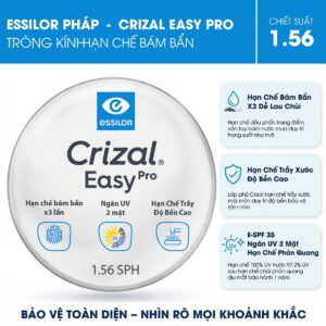 Tròng kính Essilor Crizal Easy Pro 1.56