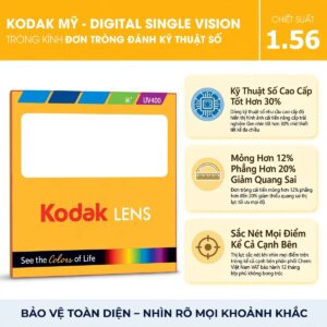 Tròng kính Kodak Digital Single Vision Lens RX (Đơn tròng đánh kỹ thuật số)