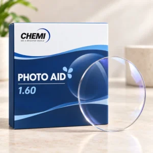 Tròng kính đổi màu kiểm soát ánh sáng xanh Chemi Photo Aid 1.60