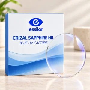 Tròng kính Essilor Crizal Sapphire HR Blue UV Capture