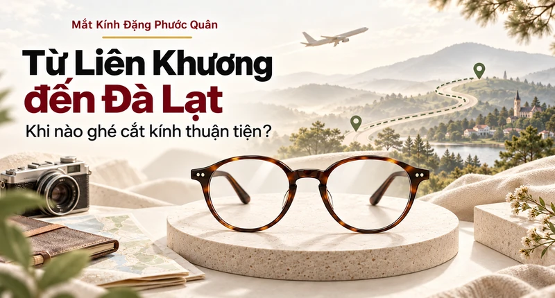 Minh họa hành trình trừu tượng từ sân bay về Đà Lạt cho chủ đề cắt kính
