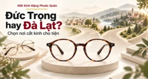 Minh họa hai lộ trình trừu tượng và gọng kính cho chủ đề Đức Trọng hay Đà Lạt