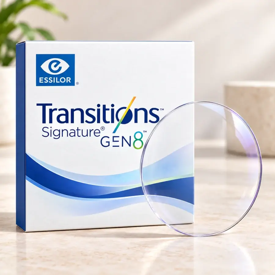 Tròng kính đổi màu Essilor Transitions Gen 8