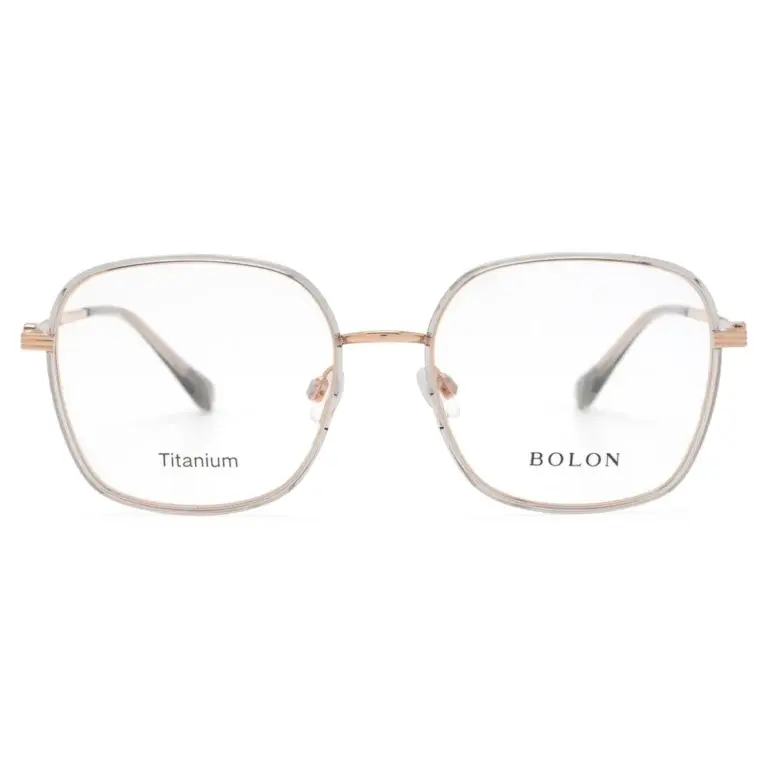 Ảnh chính diện gọng kính Bolon BA6021 B13 Transparent Grey / Rose Gold