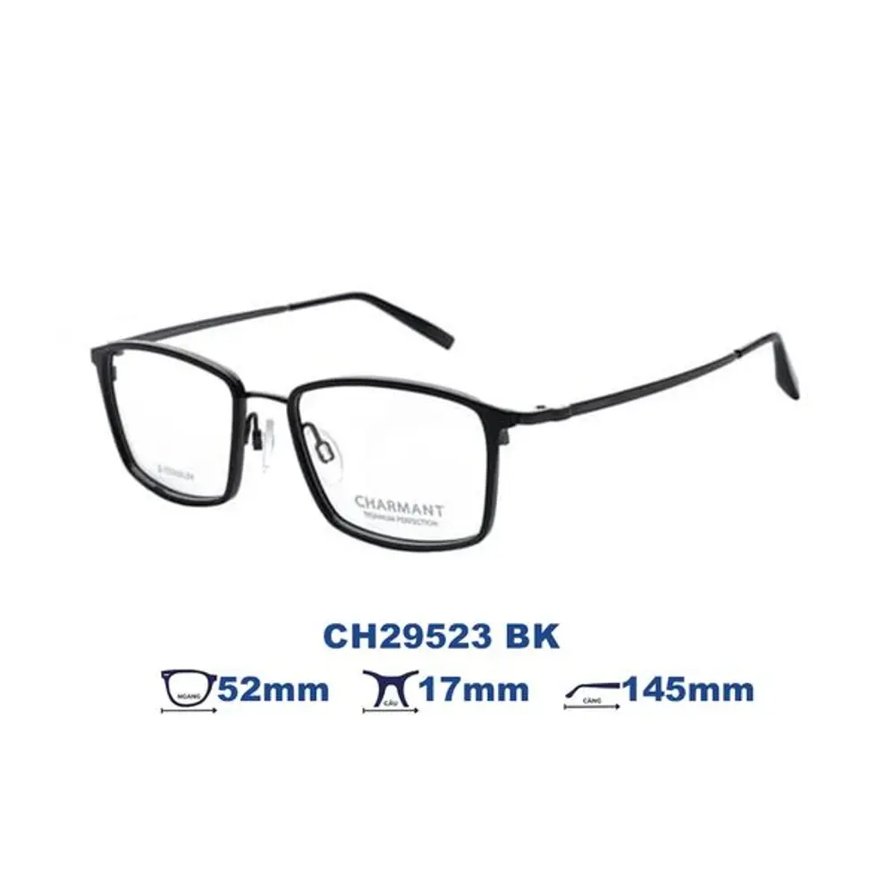 Gọng kính Charmant CH29523 – Đen · Mã BK – ảnh 4