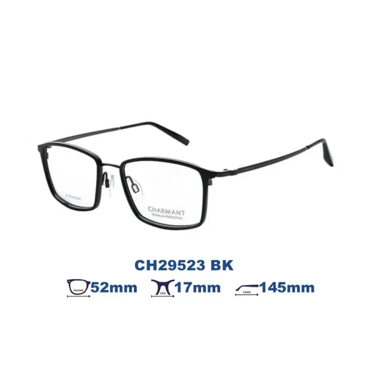 Ảnh góc 45° gọng kính Charmant CH29523 màu Đen
