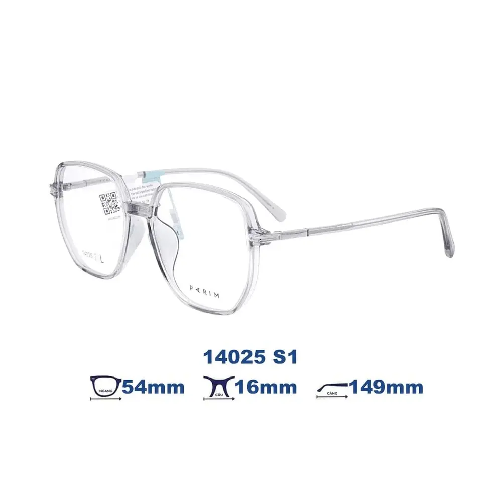Gọng kính Parim 14025 – Trong suốt · Mã S1 – ảnh 3