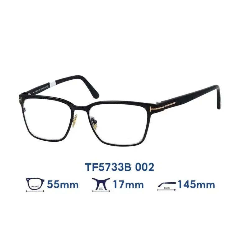 Ảnh góc 45° gọng kính Tom Ford TF5733B màu Nâu đen
