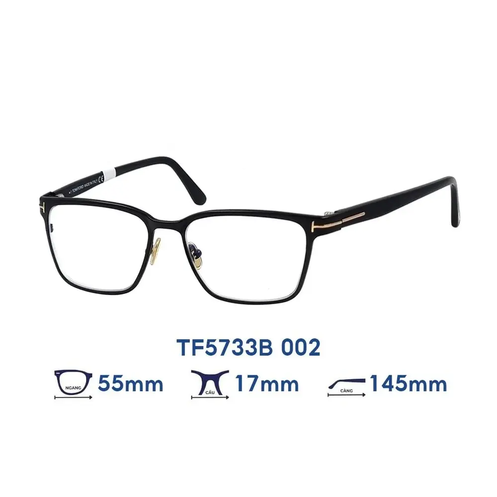Gọng kính Tom Ford TF5733B – Đen · Mã 002 – ảnh 2