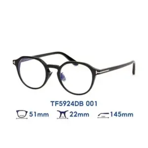 Gọng kính Tom Ford TF5924DB – Đen · Mã 001 – ảnh 5