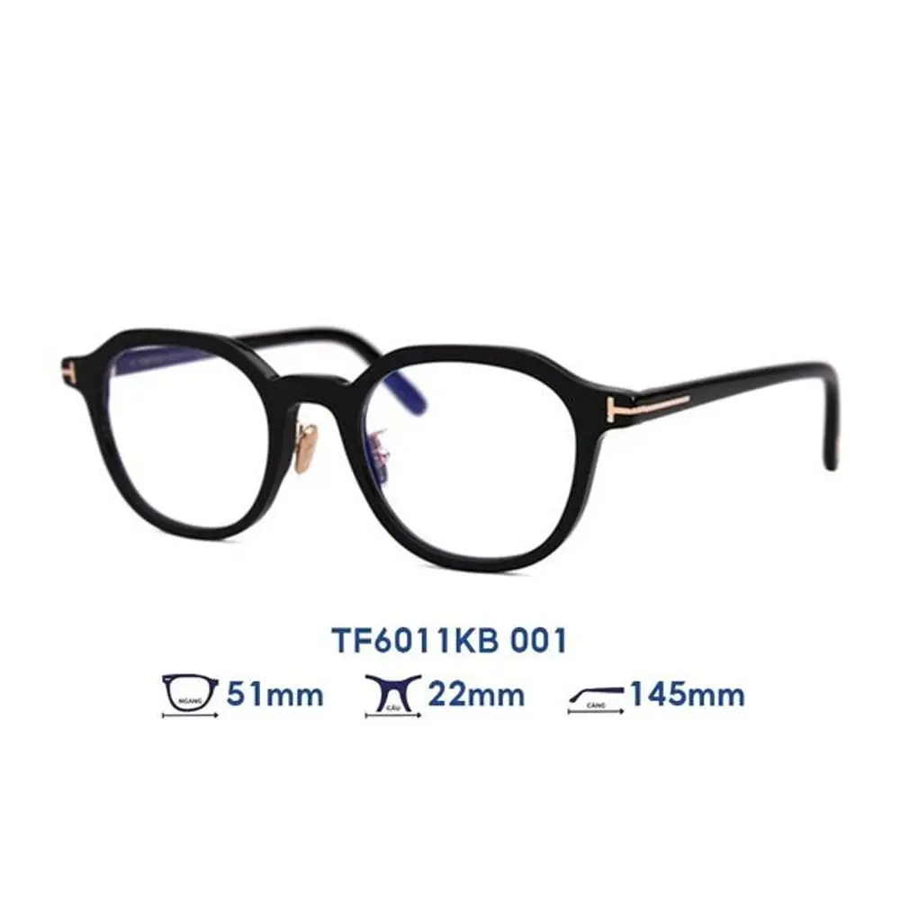 Gọng kính Tom Ford TF6011KB – Đen · Mã 001 – ảnh 4