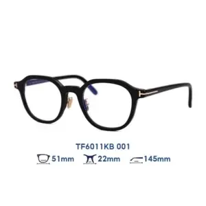 Gọng kính Tom Ford TF6011KB – Đen · Mã 001 – ảnh 2