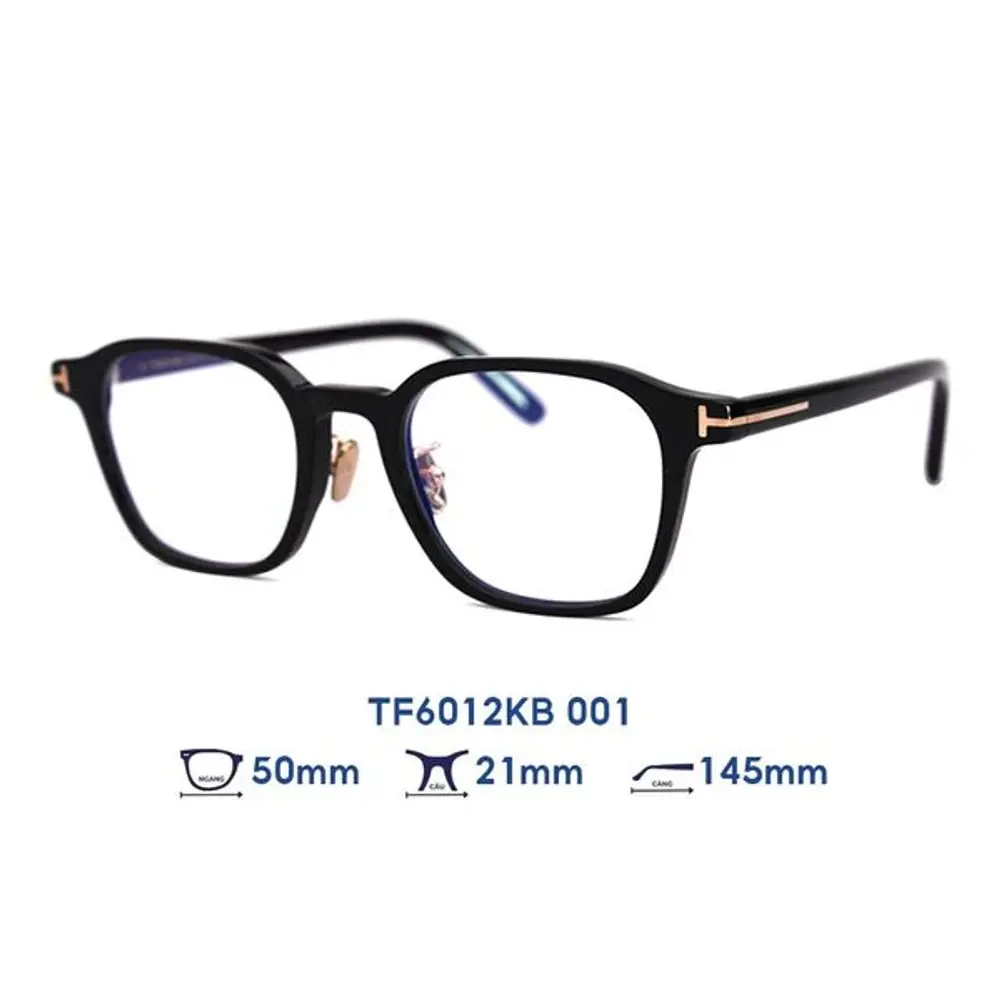Gọng kính Tom Ford TF6012KB – Đen · Mã 001 – ảnh 4