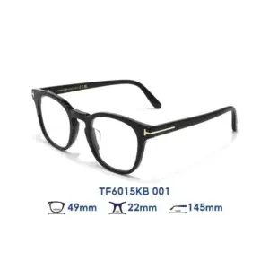 Gọng kính Tom Ford TF6015KB – Đen · Mã 001 – ảnh 2