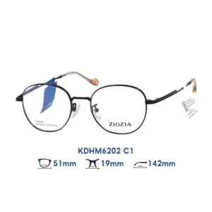 Gọng kính ZioZia KDHM6202 – Đen · Mã C1 – ảnh 1