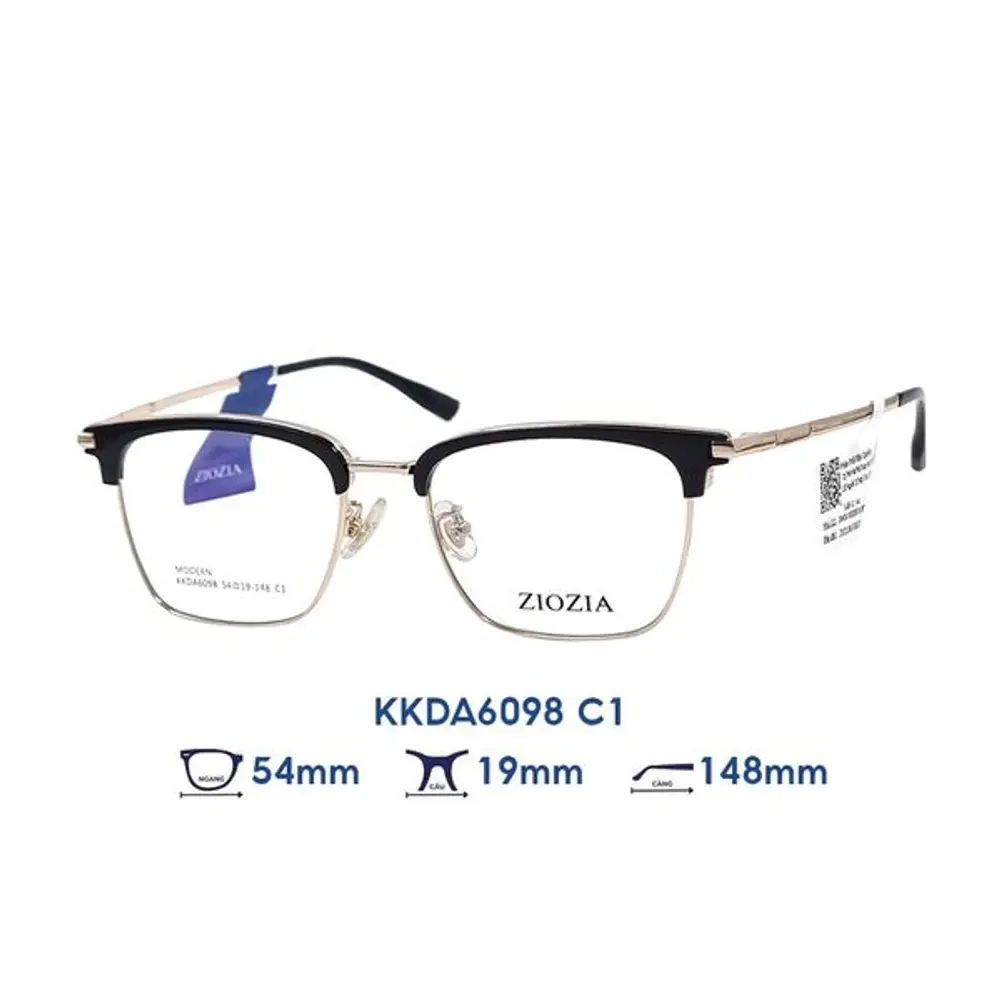Gọng kính ZioZia KKDA6098 – Hai tông · Mã C1 – ảnh 4