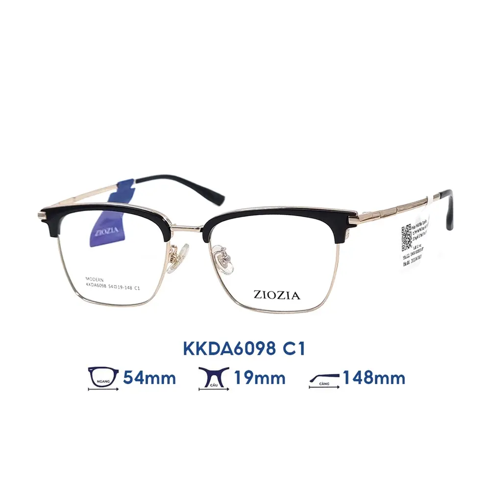 Gọng kính ZioZia KKDA6098 – Hai tông · Mã C1 – ảnh 6