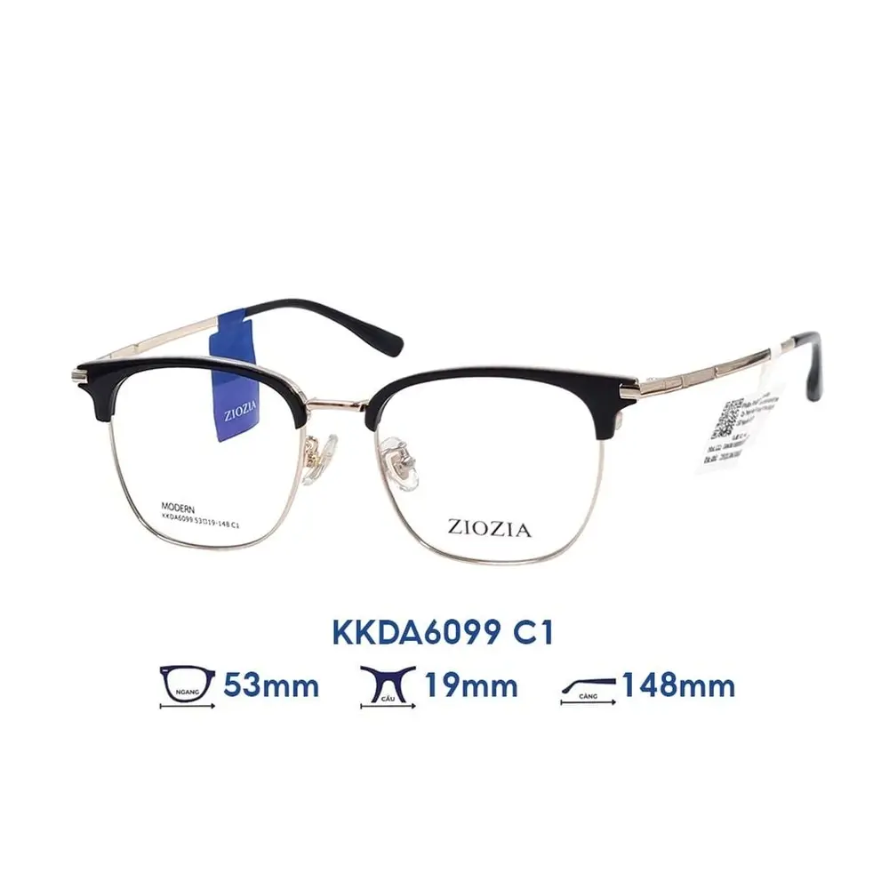 Gọng kính ZioZia KKDA6099 – Hai tông · Mã C1 – ảnh 1