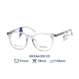 Gọng kính ZioZia KKXA6105 C3 – Trong suốt · Mã C3 – ảnh 1
