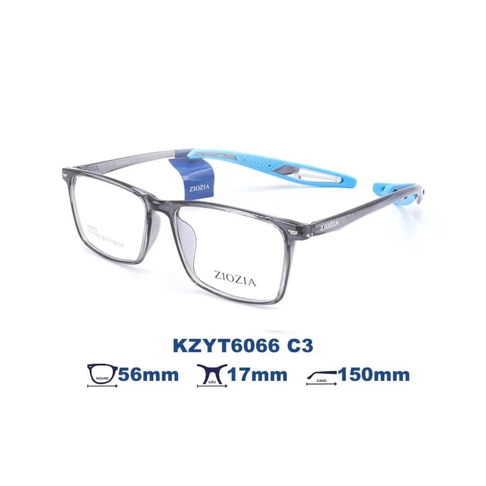 Gọng kính ZioZia KZYT6066 – Xám · Mã C3 – ảnh 1