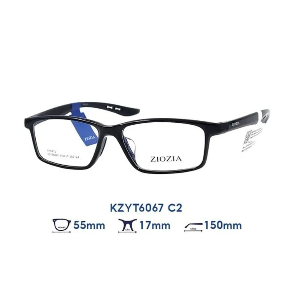 Gọng kính ZioZia KZYT6067 – Đen · Mã C2 – ảnh 5