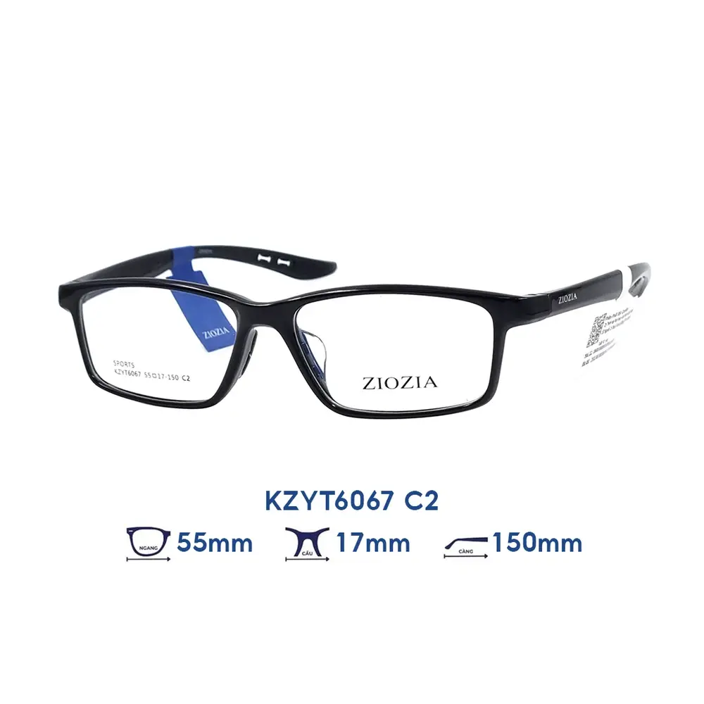 Gọng kính ZioZia KZYT6067 – Đen · Mã C2 – ảnh 6