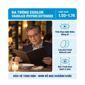Tròng kính đa tròng Essilor Varilux Physio Extensee: ảnh minh họa dùng kính trong sinh hoạt hằng ngày
