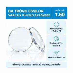 Tròng kính đa tròng Essilor Varilux Physio Extensee chiết suất 1.50