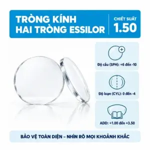 Tròng kính hai tròng Essilor chiết suất 1.50