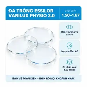 Tròng kính đa tròng Essilor Varilux Physio 3.0: ảnh tròng kính trên nền trắng