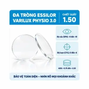 Tròng kính đa tròng Essilor Varilux Physio 3.0 chiết suất 1.50