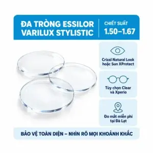 Tròng kính đa tròng Essilor Varilux Stylistic: ảnh tròng kính trên nền trắng