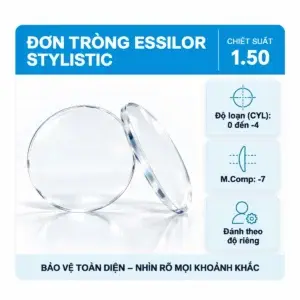 Tròng kính đơn tròng Essilor Stylistic chiết suất 1.50