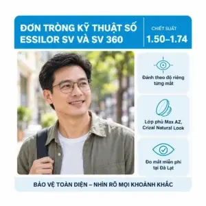 Tròng kính đơn tròng kỹ thuật số Essilor (SV và SV 360): ảnh minh họa dùng kính trong sinh hoạt hằng ngày
