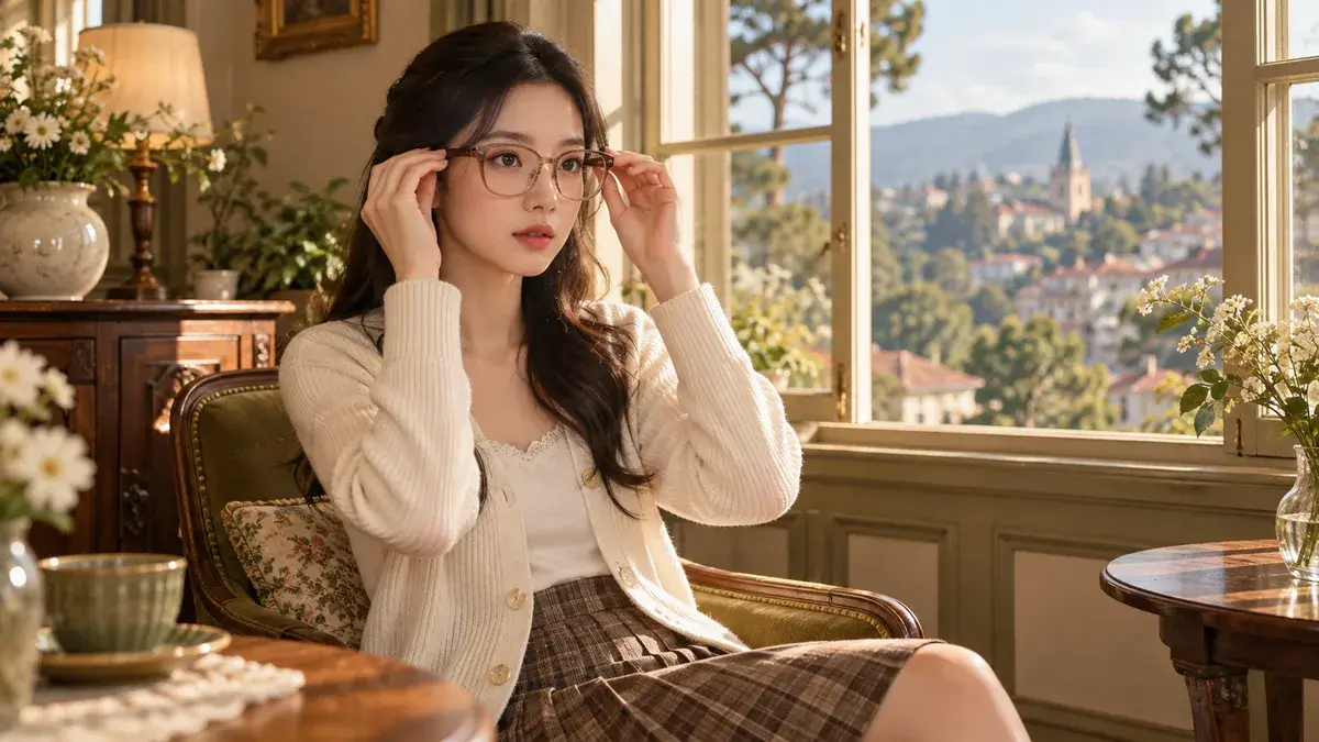 Ảnh minh họa thời trang kính cho gọng kính Miu Miu MU 01WVF