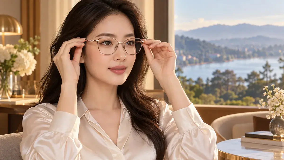 Ảnh minh họa thời trang kính cho gọng kính Swarovski SK1006