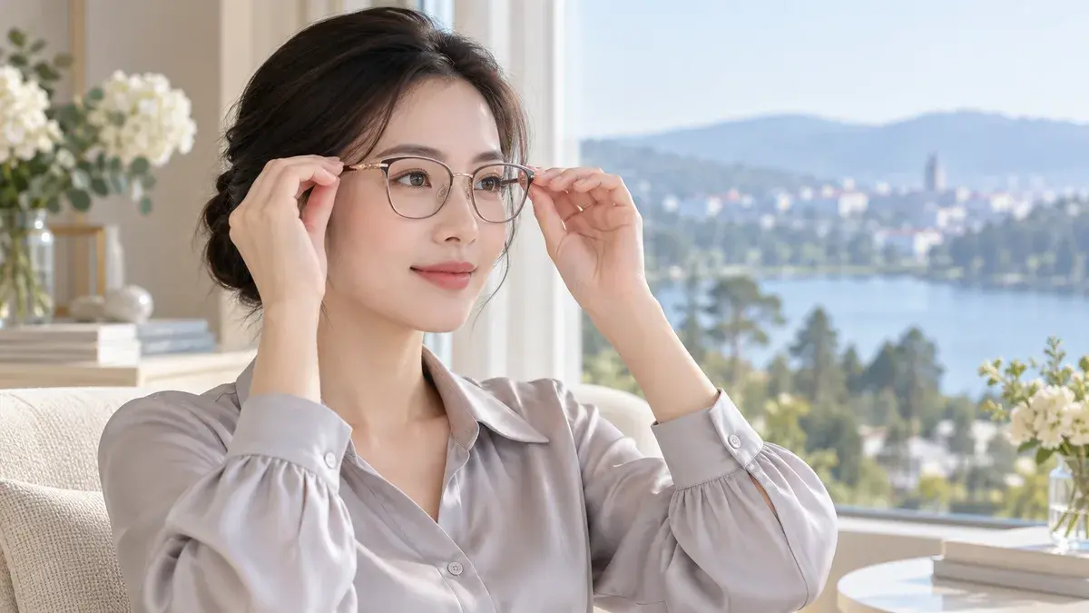 Ảnh minh họa thời trang kính cho gọng kính Tiffany TF1168